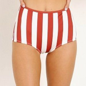 Brand New Solid & Striped Red Brigitte Bottom in S